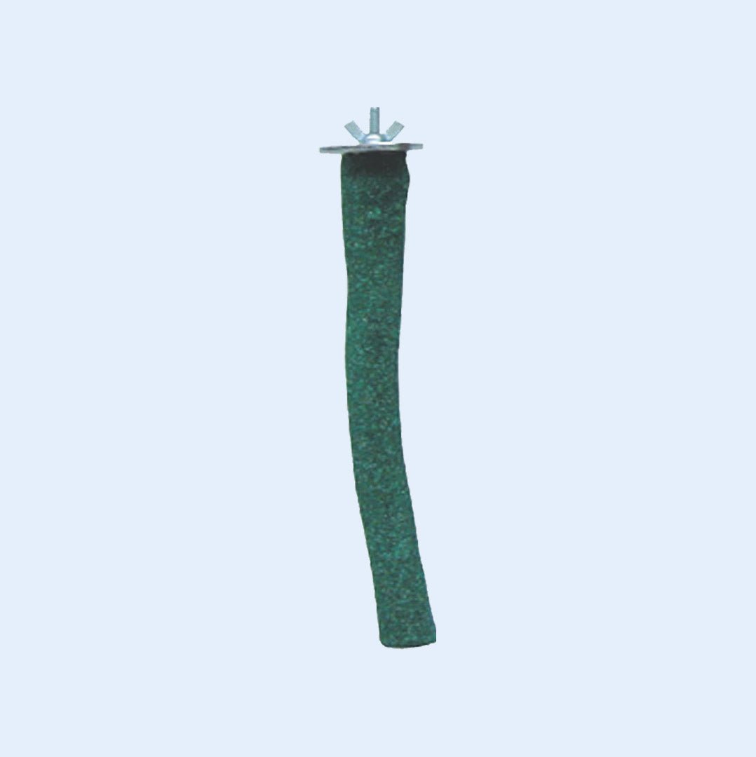 Small Sand Covered Perch for birds, available at Squawk Shop, featuring a textured grip to promote nail and beak health.