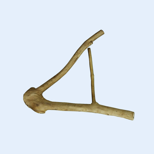 Small Multi-Branch Perch 16" x 1.2" from Squawk Shop, natural wooden perch for small birds with multiple branches for climbing, resting, and play.