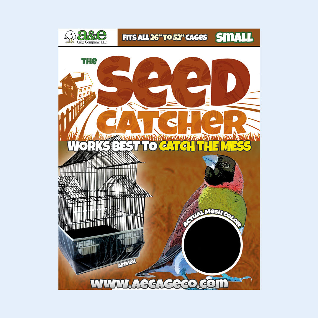 Small Seed Catcher from Squawk Shop – breathable mesh seed guard for cages 26" to 52", keeps birdseed & debris contained for a neater cage and floor.