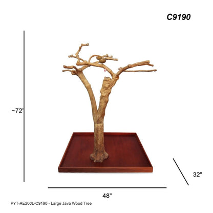A&E C9190 large Java wood tree playstand dimensions and specifications