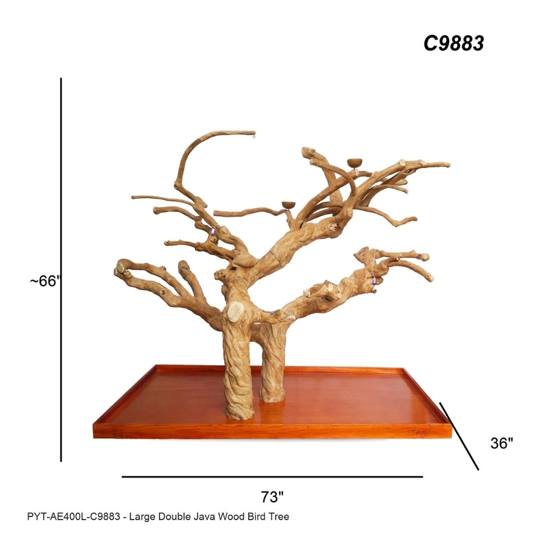A&E C9883 large Java wood tree playstand dimensions and specifications