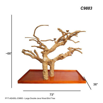 A&E C9883 large Java wood tree playstand dimensions and specifications