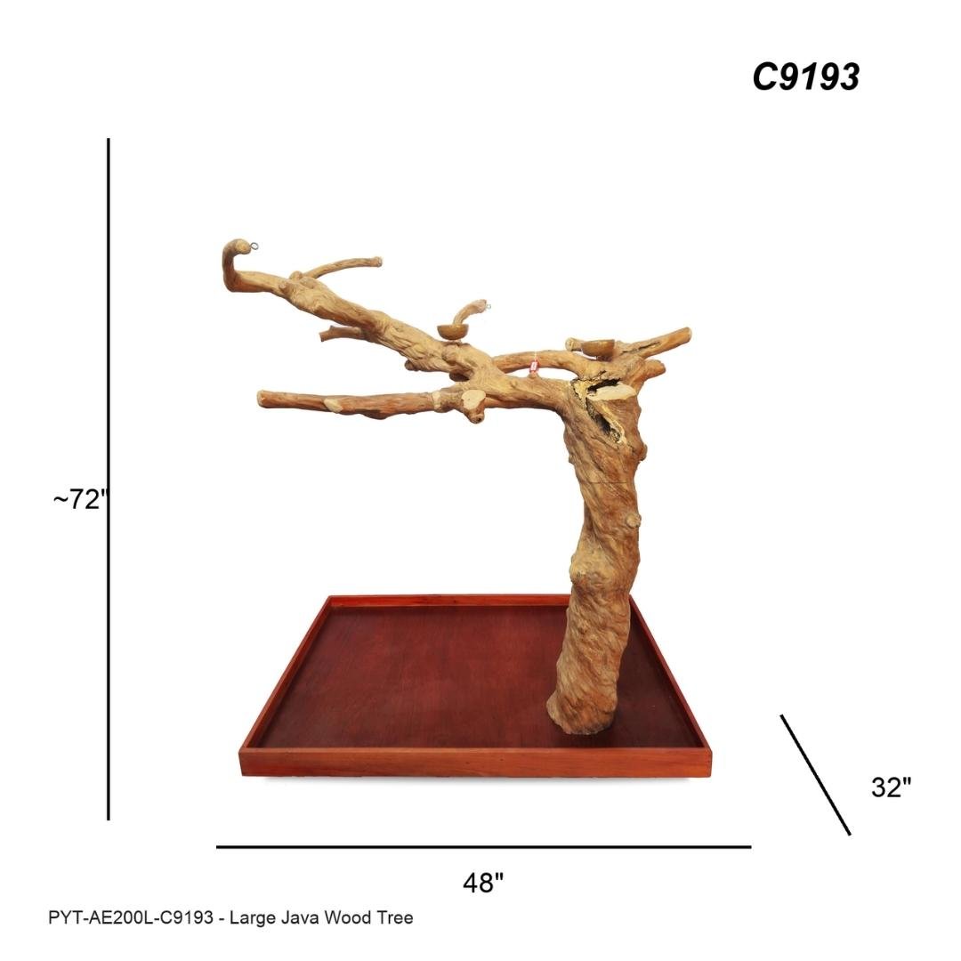 A&E C9193 large Java wood tree playstand dimensions and specifications