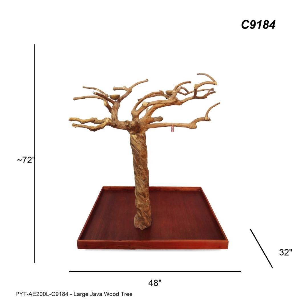 A&E C9184 large Java wood tree playstand dimensions and specifications