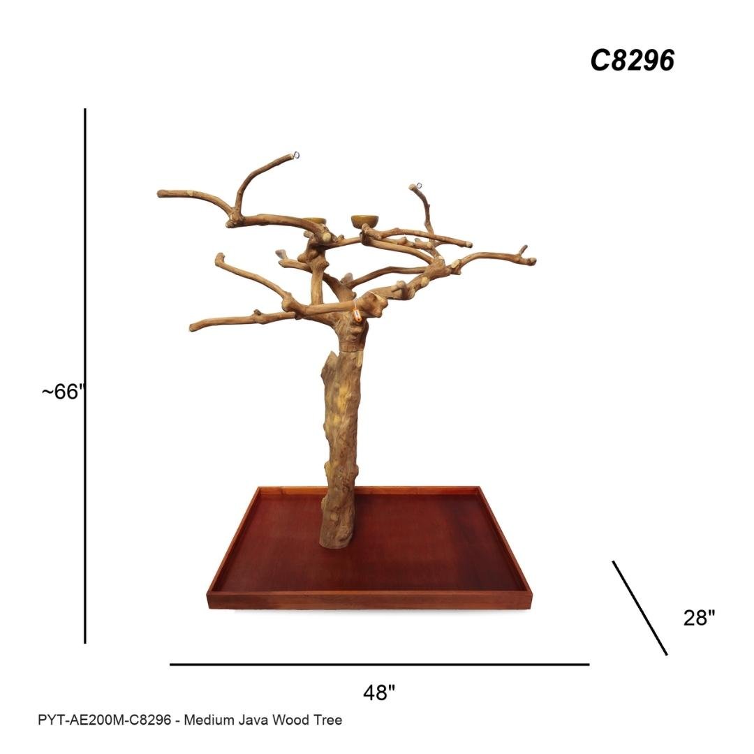 A&E C8296 large Java wood tree playstand dimensions and specifications