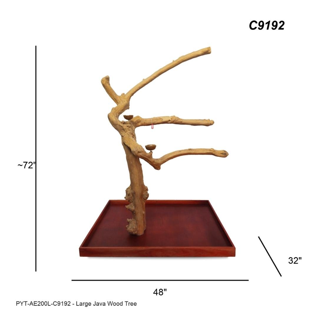 A&E C9192 large Java wood tree playstand dimensions and specifications