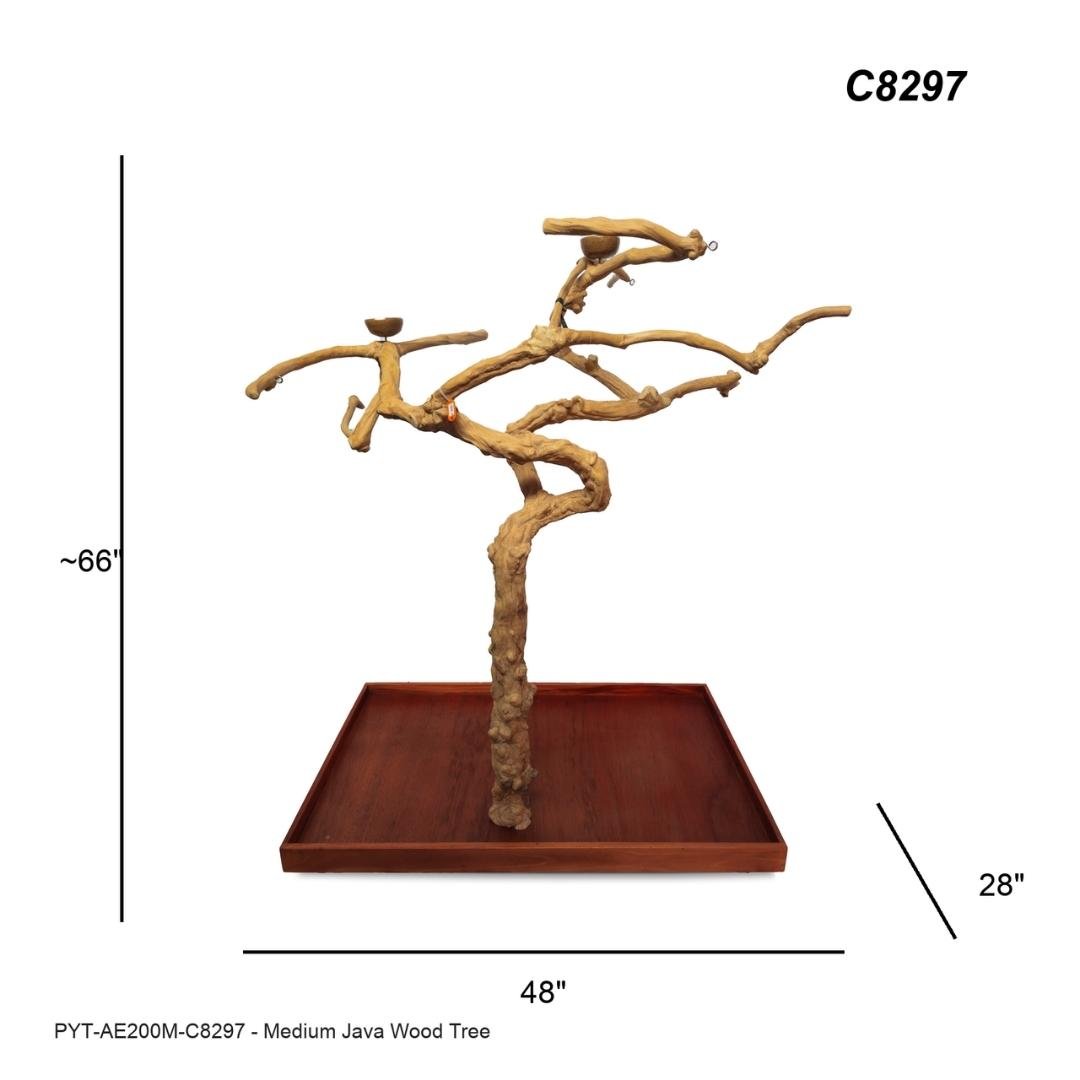 A&E C8297 large Java wood tree playstand dimensions and specifications