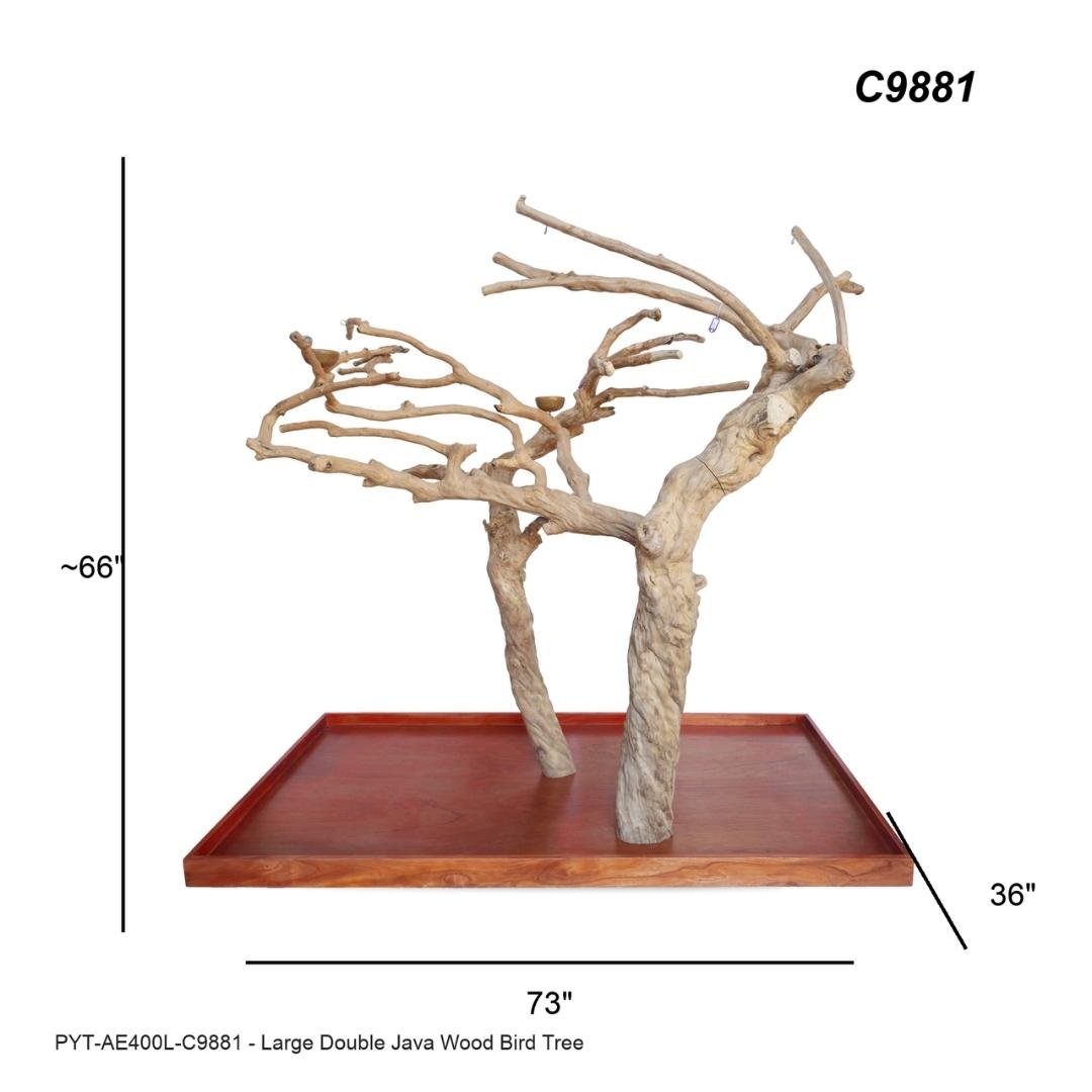 A&E C9881 large Java wood tree playstand dimensions and specifications