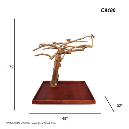 A&E C9180 large Java wood tree playstand dimensions and specifications