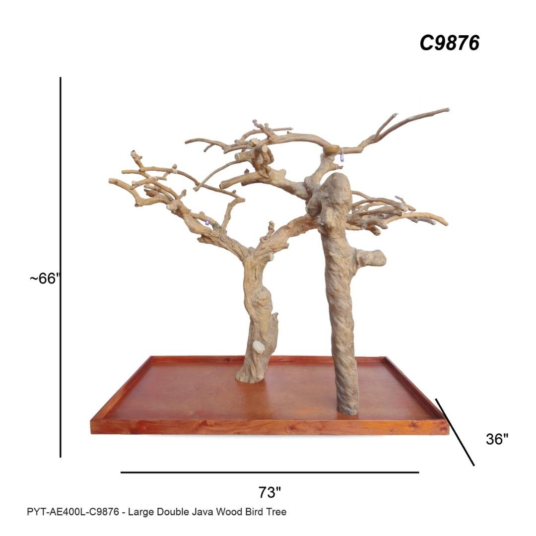 A&E C9876 large Java wood tree playstand dimensions and specifications