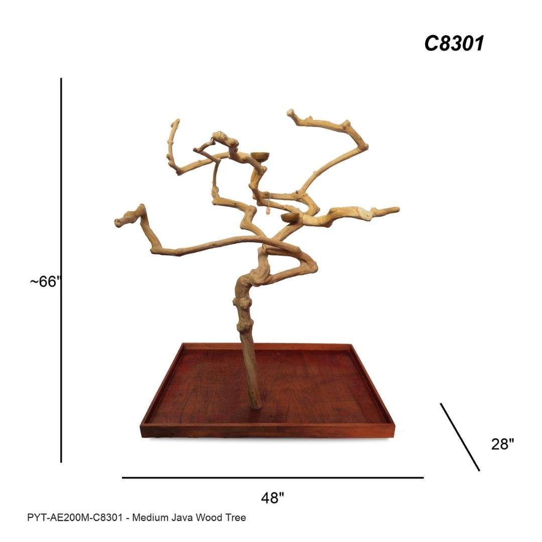A&E C8301 large Java wood tree playstand dimensions and specifications