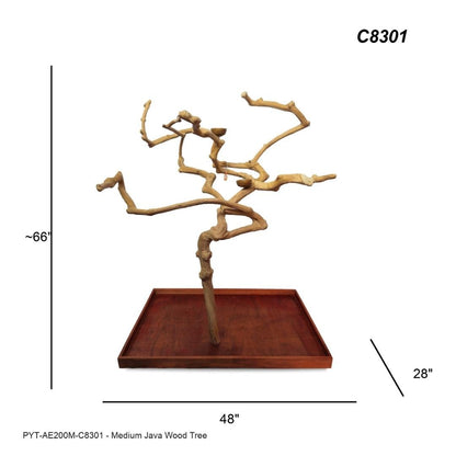 A&E C8301 large Java wood tree playstand dimensions and specifications