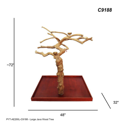 A&E C9188 large Java wood tree playstand dimensions and specifications