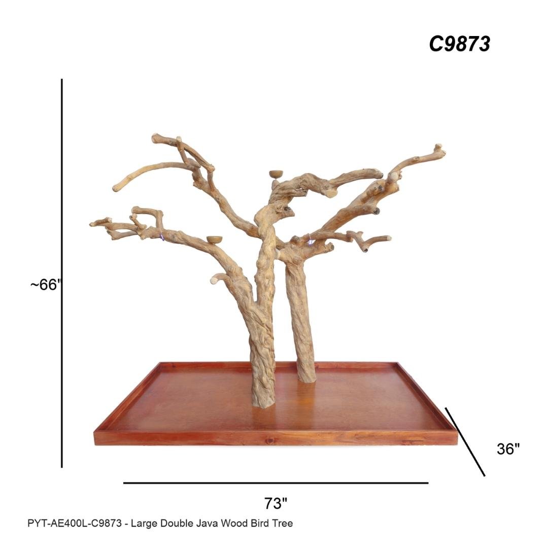 A&E C9873 large Java wood tree playstand dimensions and specifications