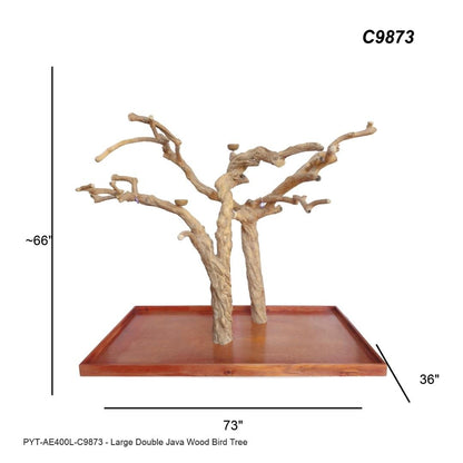 A&E C9873 large Java wood tree playstand dimensions and specifications