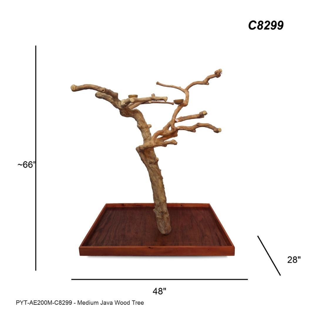 A&E C8299 large Java wood tree playstand dimensions and specifications