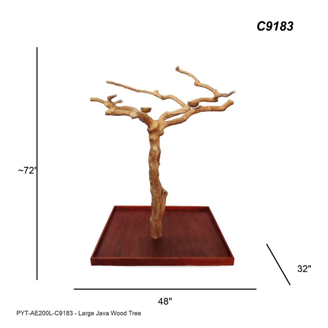 A&E C9183 large Java wood tree playstand dimensions and specifications