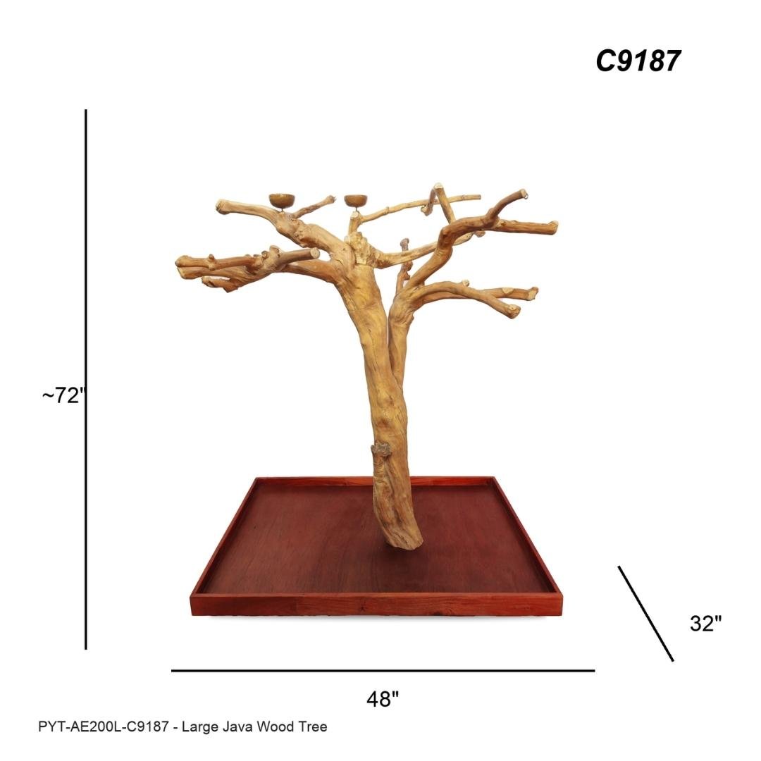 A&E C9187 large Java wood tree playstand dimensions and specifications