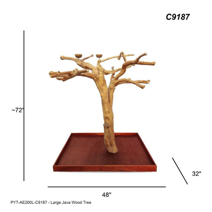 A&E C9187 large Java wood tree playstand dimensions and specifications