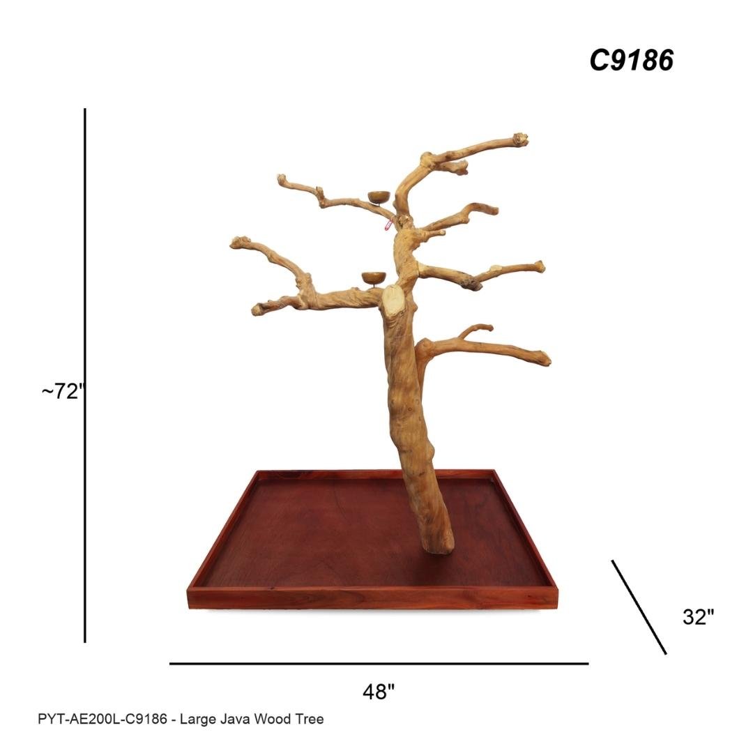 A&E C9186 large Java wood tree playstand dimensions and specifications