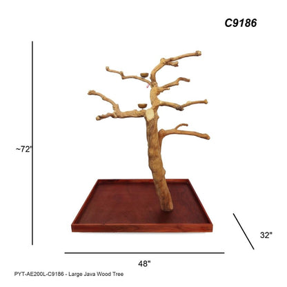 A&E C9186 large Java wood tree playstand dimensions and specifications