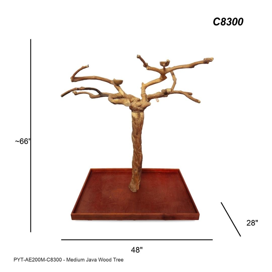A&E C8300 large Java wood tree playstand dimensions and specifications