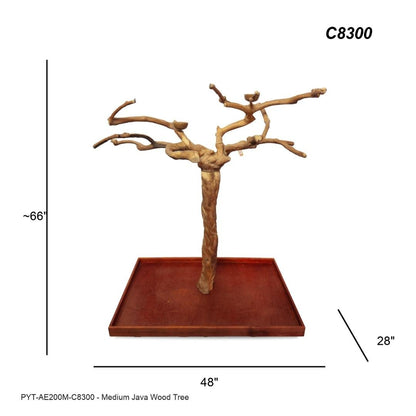 A&E C8300 large Java wood tree playstand dimensions and specifications