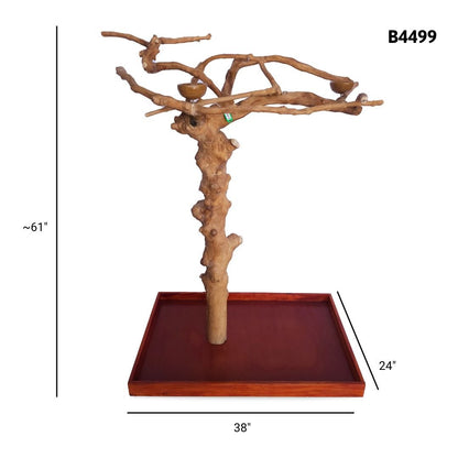 A&E B4499 large Java wood tree playstand dimensions and specifications