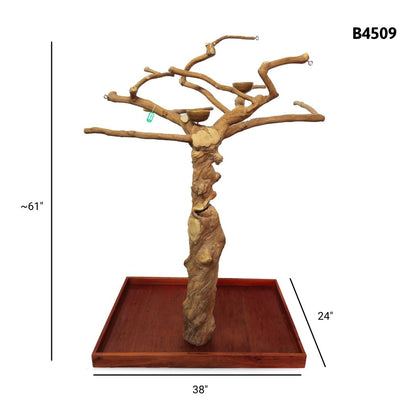 A&E B4509 large Java wood tree playstand dimensions and specifications