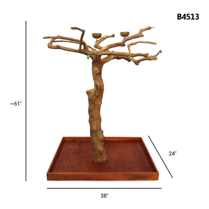 A&E B4513 large Java wood tree playstand dimensions and specifications
