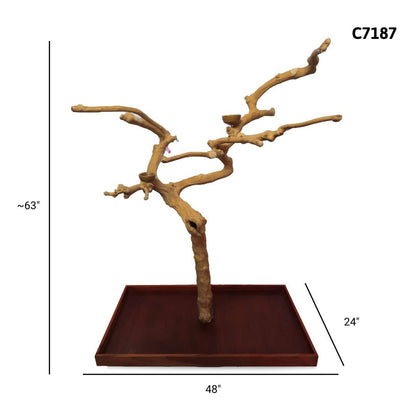 A&E C7187 large Java wood tree playstand dimensions and specifications