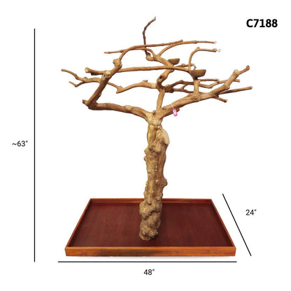 A&E C7188 large Java wood tree playstand dimensions and specifications