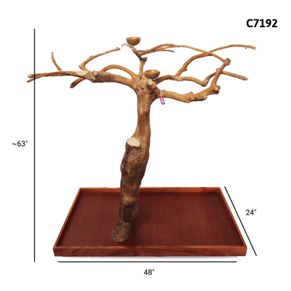 A&E C7192 large Java wood tree playstand dimensions and specifications