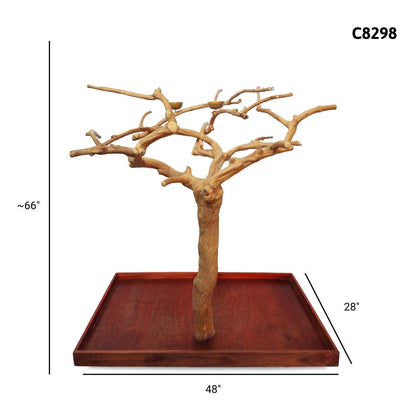 A&E C8298 large Java wood tree playstand dimensions and specifications